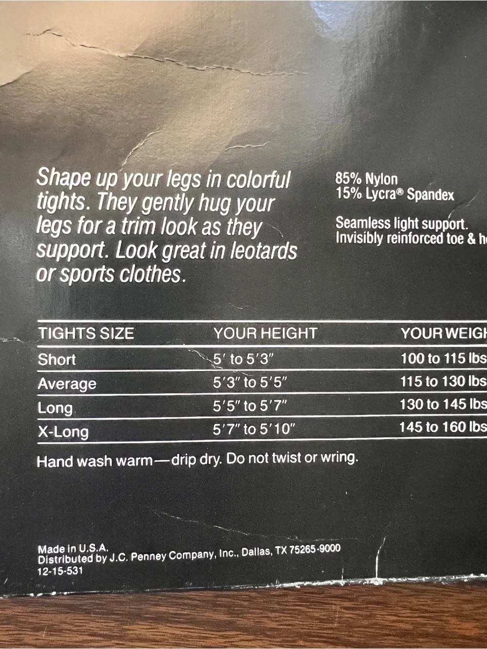Vintage NWT JCPenney Shiny Tights - Made in USA - Size Average - Silver